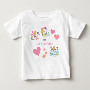 T-shirt Pour Bébé Nouvel anniversaire de petite fille mignonne