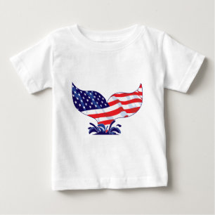 T-shirt Pour Bébé Nouvelle-Baleine-Queue-[Converti]