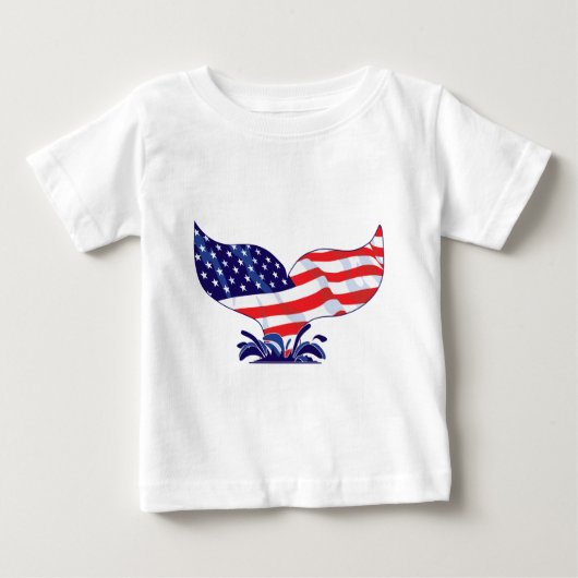 T-shirt Pour Bébé Nouvelle-Baleine-Queue-[Converti] (Devant)