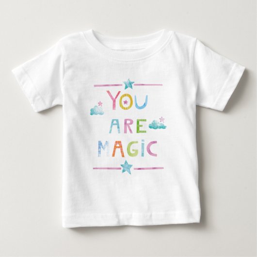 T-shirt Pour Bébé Nuages magiques Vous êtes magique (Devant)