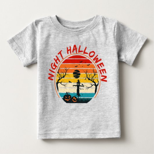 T-shirt Pour Bébé Nuit d'horreur Halloween (Devant)