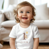 T-shirt Pour Bébé Numéro d'anniversaire de Petit Singe