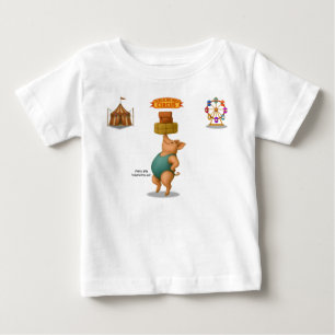 T-shirt Pour Bébé Numéro d'équilibre de Petra le cochon