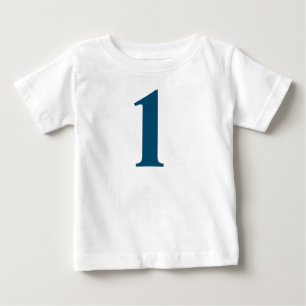 T-shirt Pour Bébé Numéro simple et élégant "1"
