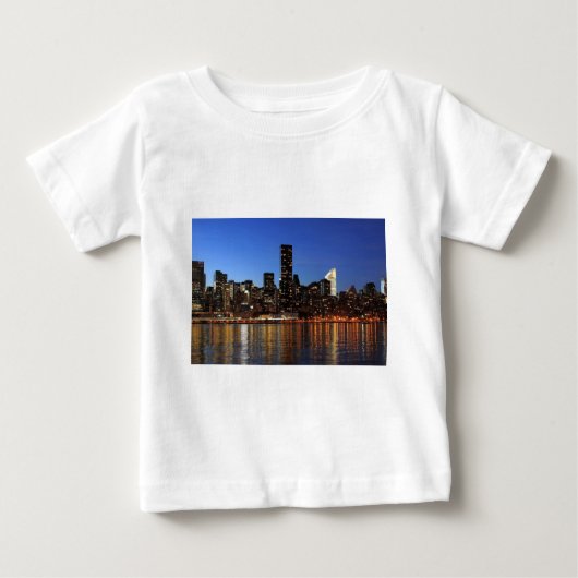 T-shirt Pour Bébé NYC New York City Manhattan Nuit (Devant)
