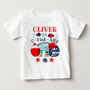 T-shirt Pour Bébé O-fish-ally Un JE Suis Le Grand UN Premier Ann