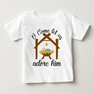 T-shirt Pour Bébé Ô venez, adorons-Le