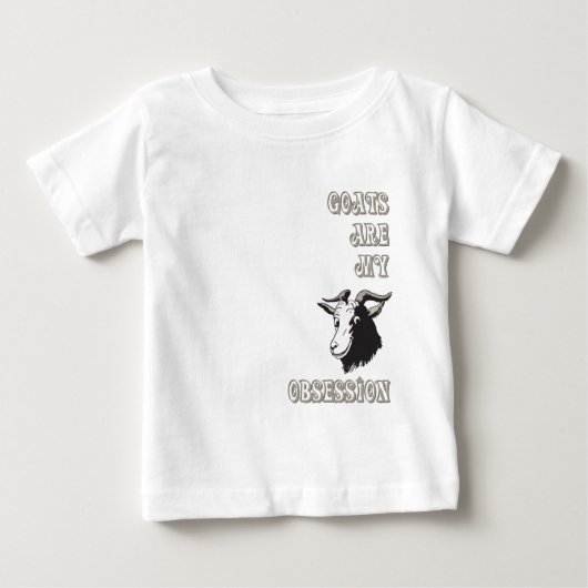 T-shirt Pour Bébé Obsession de la chèvre (Devant)