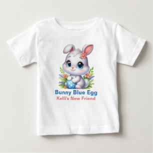 T-shirt Pour Bébé Œuf Bleu de Lapin