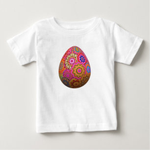 T-shirt Pour Bébé OEuf de Pâques aux motifs colorés