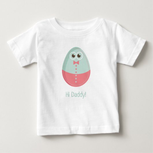 T-shirt Pour Bébé Œuf Drôle Salut Papa (Devant)