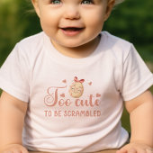 T-shirt Pour Bébé Œuf drôle trop mignon pour être brouillé