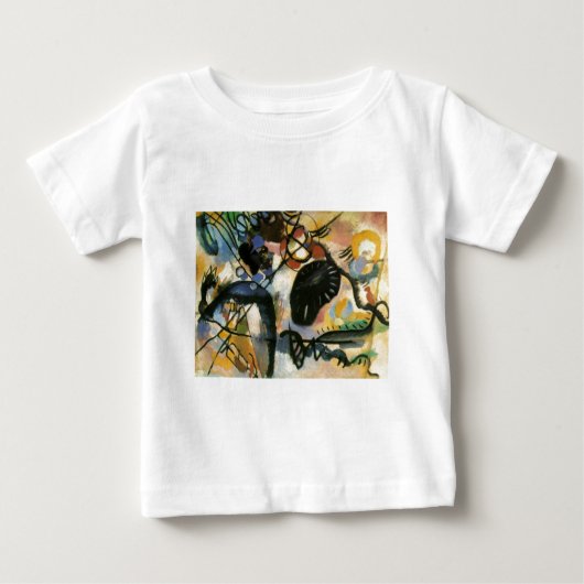 T-shirt Pour Bébé Oeuvre Abstraite de Kandinsky Black Spot (Devant)