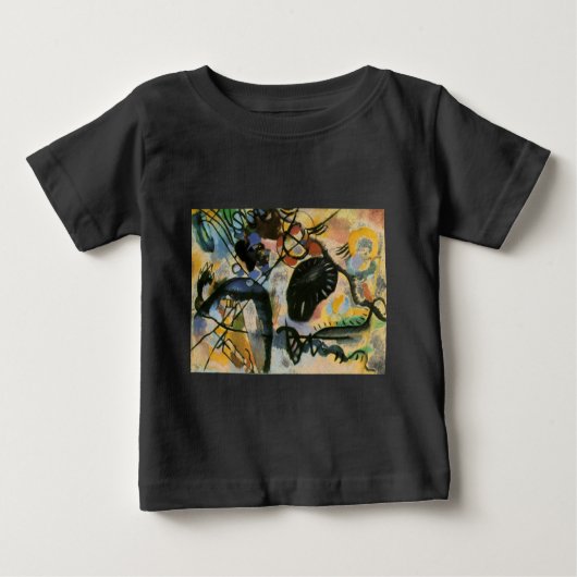 T-shirt Pour Bébé Oeuvre Abstraite de Kandinsky Black Spot (Devant)