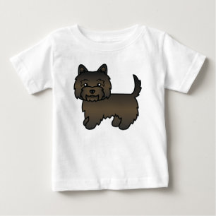 T-shirt Pour Bébé Œuvre d'art caricaturale de chien Cairn Terrier Br