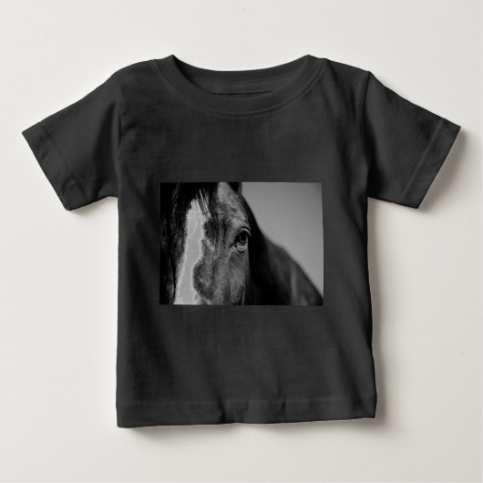 T-shirt Pour Bébé OEuvre d'oeil noir blanc (Devant)