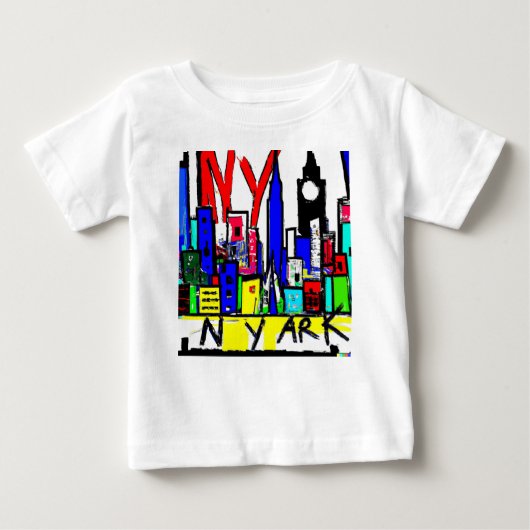 T-shirt Pour Bébé Oeuvre originale de NYC (Devant)