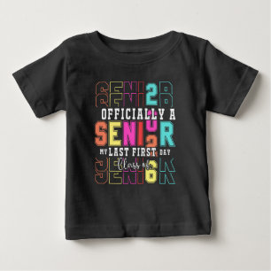 T-shirt Pour Bébé Officiellement A Senior 2026 Mon Dernier Premier J