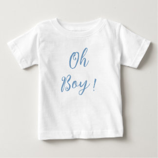 T-shirt Pour Bébé Oh, bleu simple