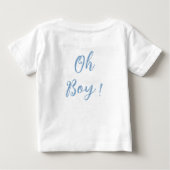 T-shirt Pour Bébé Oh, bleu simple (Dos)