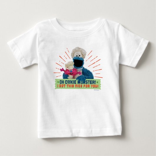 T-shirt Pour Bébé Oh Cookie Monster ! J'Ai Compris Ça Bien Pour Toi (Devant)