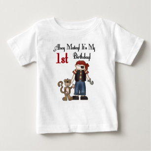 T-shirt Pour Bébé Oh ęr anniversaire de pirate de copain