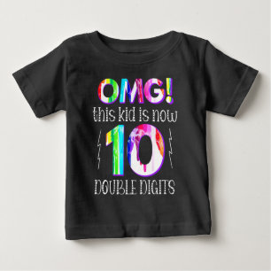 T-shirt Pour Bébé Oh mon Dieu ! Cet Enfant Est Maintenant 10 Double