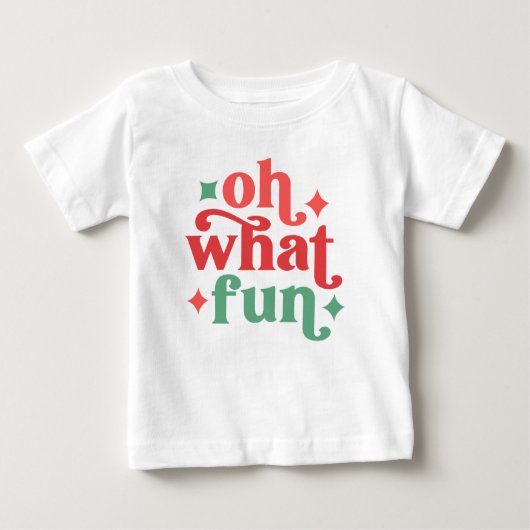 T-shirt Pour Bébé Oh What Fun - Festive Holiday Typographie (Devant)