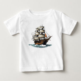 T-shirt Pour Bébé Ohé ! Navire Pirate 8e Anniversaire