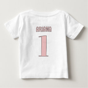 T-shirt Pour Bébé Oie Ridicule Personnalisée Rose Pour Premier Anniv