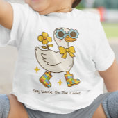T-shirt Pour Bébé Oie Silencieuse Sur Le Texte Personnalisé Perdu