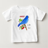 T-shirt Pour Bébé Oiseau bleu (Devant)