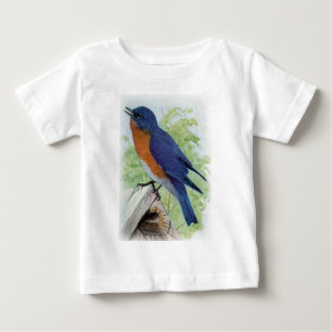 T-shirt Pour Bébé Oiseau bleu