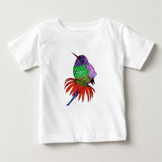 T-shirt Pour Bébé Oiseau-de-brousse vibrant (Devant)