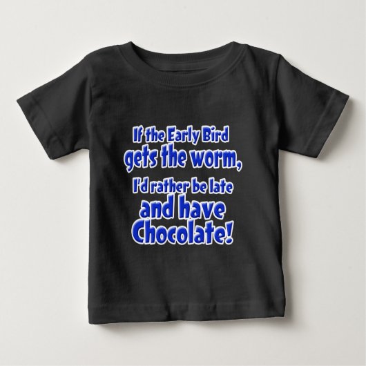 T-shirt Pour Bébé Oiseau précoce (Devant)