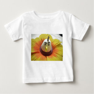 T-shirt Pour Bébé Oiseau sculpté en Tournesol Imprimer