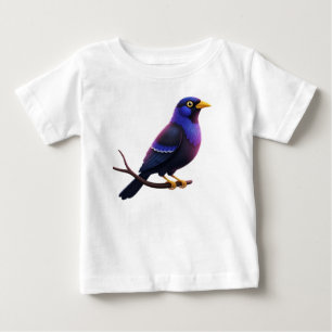 T-shirt Pour Bébé Oiseau tropical sur une branche