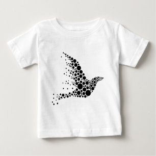 T-shirt Pour Bébé Oiseau volant noir