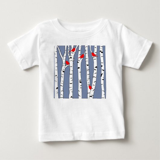 T-shirt Pour Bébé Oiseaux (Devant)