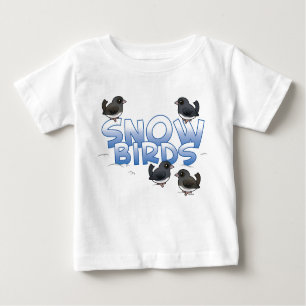 T-shirt Pour Bébé Oiseaux de Neige