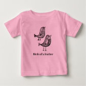 T-shirt Pour Bébé Oiseaux d'une plume (Devant)
