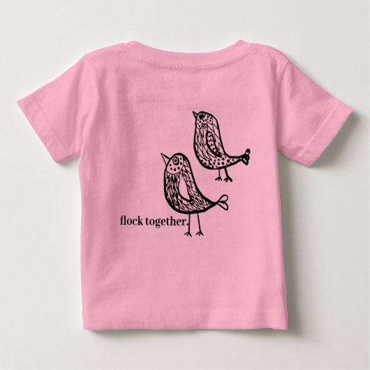 T-shirt Pour Bébé Oiseaux d'une plume (Dos)