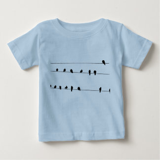 T-shirt Pour Bébé oiseaux sur un fil bébé romper