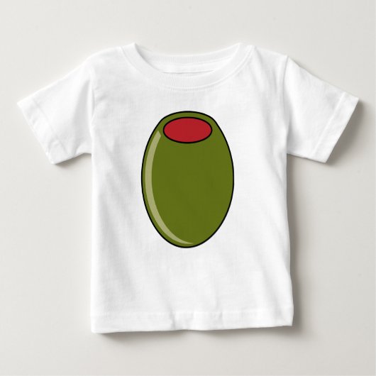 T-shirt Pour Bébé Olive verte (Devant)