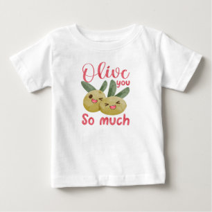 T-shirt Pour Bébé Olive You tant de jeu alimentaire amusant