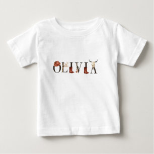 T-shirt Pour Bébé Olivia Cowboy Girl, Western Cowgirls, Cowboy Girl