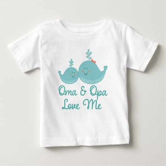 T-shirt Pour Bébé Oma et Opa Love Me Don (Devant)