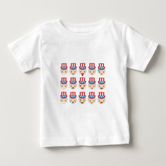 T-shirt Pour Bébé oncle sam emoji (Devant)