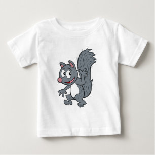 T-shirt Pour Bébé Ondulation grise d'écureuil de Rick   de garde
