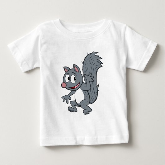 T-shirt Pour Bébé Ondulation grise d'écureuil de Rick | de garde (Devant)
